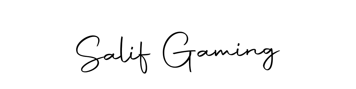 Create a beautiful signature design for name Salif Gaming. With this signature (Autography-DOLnW) fonts, you can make a handwritten signature for free. Salif Gaming signature style 10 images and pictures png