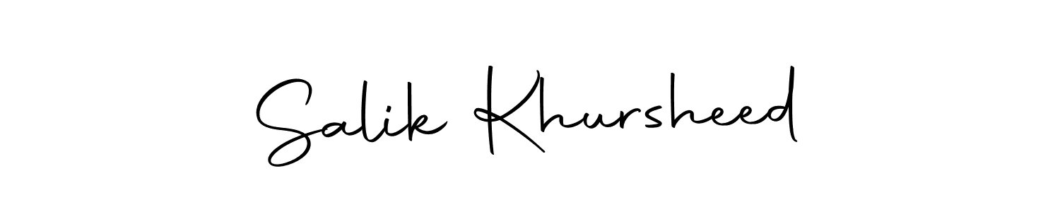 Similarly Autography-DOLnW is the best handwritten signature design. Signature creator online .You can use it as an online autograph creator for name Salik Khursheed. Salik Khursheed signature style 10 images and pictures png