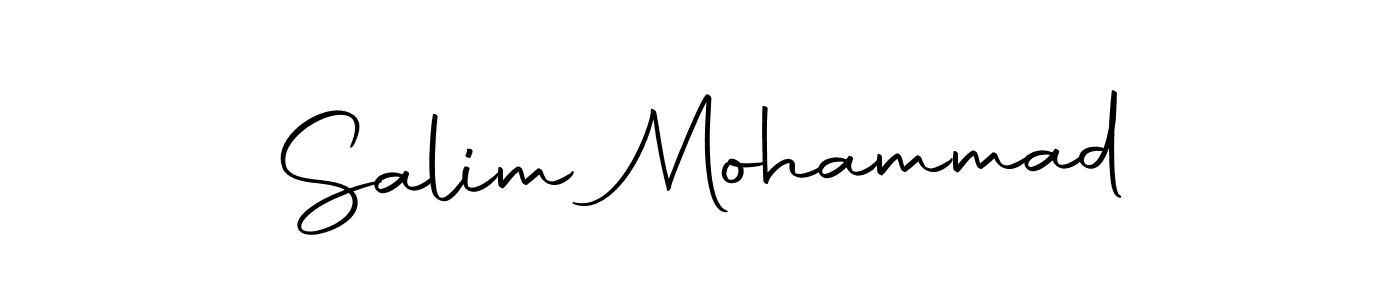 How to make Salim Mohammad name signature. Use Autography-DOLnW style for creating short signs online. This is the latest handwritten sign. Salim Mohammad signature style 10 images and pictures png