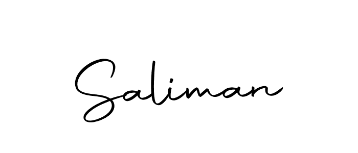 Design your own signature with our free online signature maker. With this signature software, you can create a handwritten (Autography-DOLnW) signature for name Saliman. Saliman signature style 10 images and pictures png