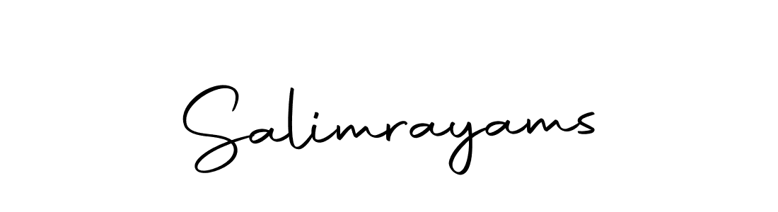 Create a beautiful signature design for name Salimrayams. With this signature (Autography-DOLnW) fonts, you can make a handwritten signature for free. Salimrayams signature style 10 images and pictures png