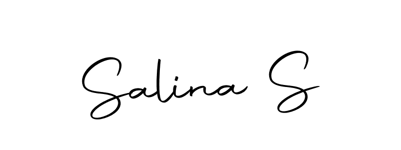 Use a signature maker to create a handwritten signature online. With this signature software, you can design (Autography-DOLnW) your own signature for name Salina S. Salina S signature style 10 images and pictures png