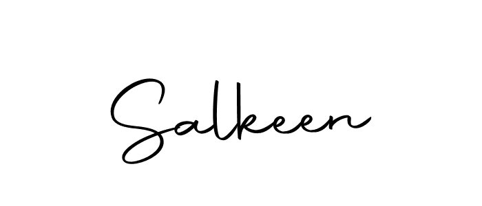How to make Salkeen signature? Autography-DOLnW is a professional autograph style. Create handwritten signature for Salkeen name. Salkeen signature style 10 images and pictures png