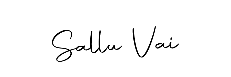 Use a signature maker to create a handwritten signature online. With this signature software, you can design (Autography-DOLnW) your own signature for name Sallu Vai. Sallu Vai signature style 10 images and pictures png