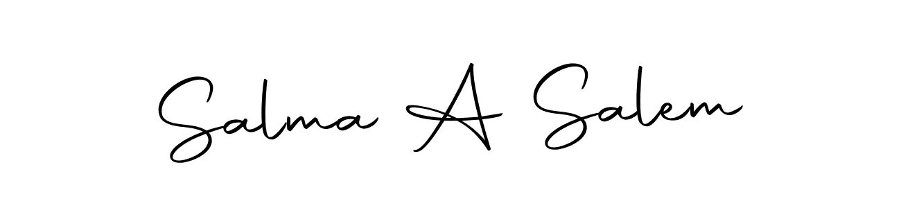 Create a beautiful signature design for name Salma A Salem. With this signature (Autography-DOLnW) fonts, you can make a handwritten signature for free. Salma A Salem signature style 10 images and pictures png