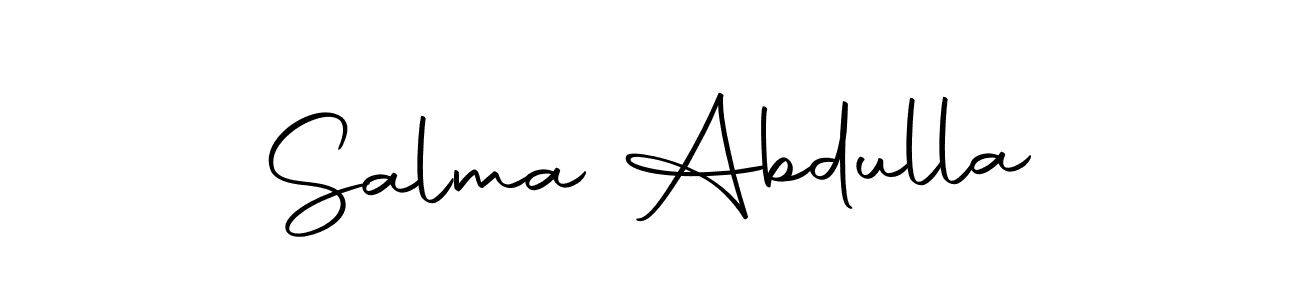 You can use this online signature creator to create a handwritten signature for the name Salma Abdulla. This is the best online autograph maker. Salma Abdulla signature style 10 images and pictures png