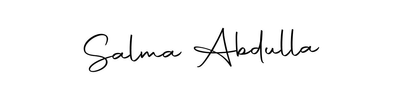 You can use this online signature creator to create a handwritten signature for the name Salma Abdulla. This is the best online autograph maker. Salma Abdulla signature style 10 images and pictures png