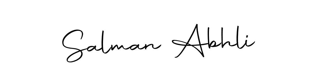 The best way (Autography-DOLnW) to make a short signature is to pick only two or three words in your name. The name Salman Abhli include a total of six letters. For converting this name. Salman Abhli signature style 10 images and pictures png