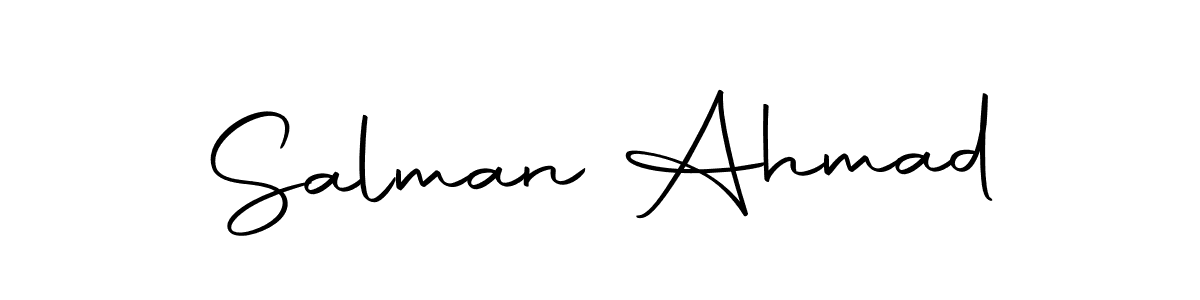How to make Salman Ahmad name signature. Use Autography-DOLnW style for creating short signs online. This is the latest handwritten sign. Salman Ahmad signature style 10 images and pictures png