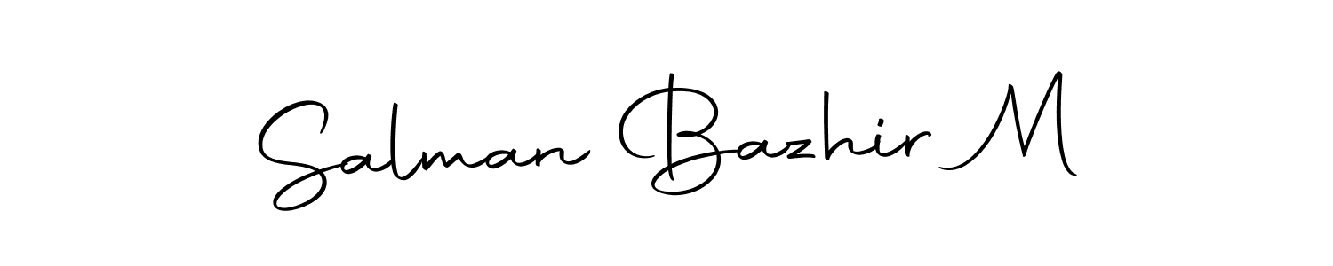 The best way (Autography-DOLnW) to make a short signature is to pick only two or three words in your name. The name Salman Bazhir M include a total of six letters. For converting this name. Salman Bazhir M signature style 10 images and pictures png