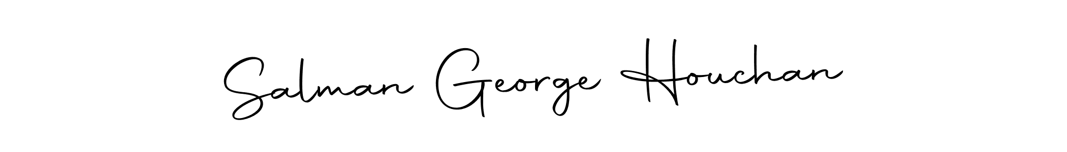 This is the best signature style for the Salman George Houchan name. Also you like these signature font (Autography-DOLnW). Mix name signature. Salman George Houchan signature style 10 images and pictures png