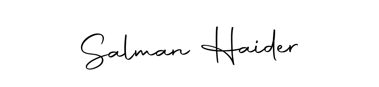 How to make Salman Haider name signature. Use Autography-DOLnW style for creating short signs online. This is the latest handwritten sign. Salman Haider signature style 10 images and pictures png