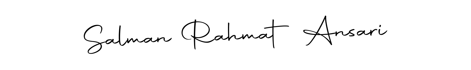 You can use this online signature creator to create a handwritten signature for the name Salman Rahmat Ansari. This is the best online autograph maker. Salman Rahmat Ansari signature style 10 images and pictures png