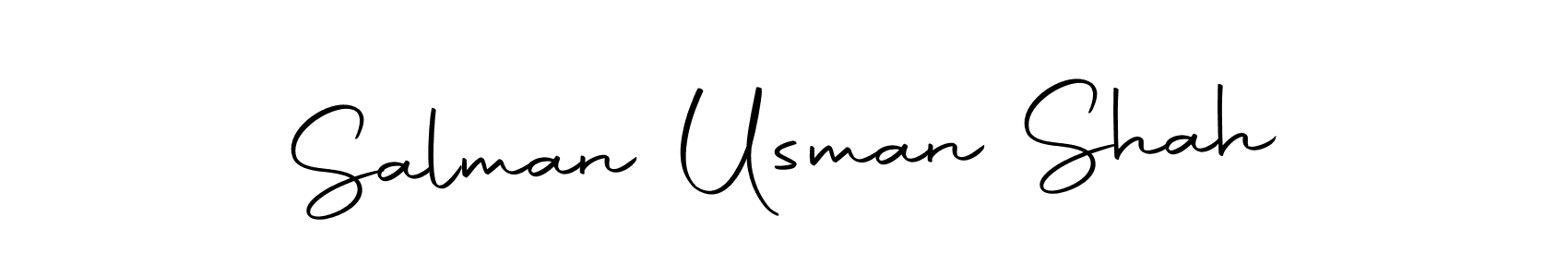 Make a beautiful signature design for name Salman Usman Shah. With this signature (Autography-DOLnW) style, you can create a handwritten signature for free. Salman Usman Shah signature style 10 images and pictures png