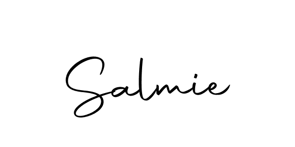 How to make Salmie name signature. Use Autography-DOLnW style for creating short signs online. This is the latest handwritten sign. Salmie signature style 10 images and pictures png