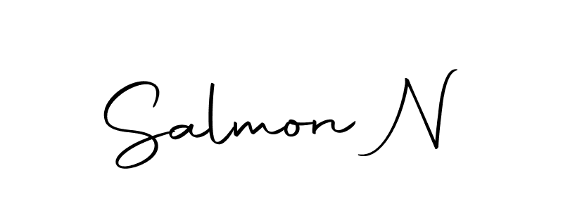 Design your own signature with our free online signature maker. With this signature software, you can create a handwritten (Autography-DOLnW) signature for name Salmon N. Salmon N signature style 10 images and pictures png