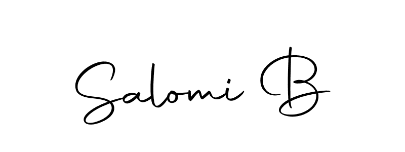 How to make Salomi B signature? Autography-DOLnW is a professional autograph style. Create handwritten signature for Salomi B name. Salomi B signature style 10 images and pictures png