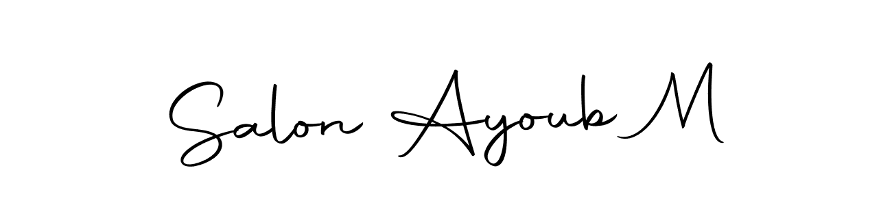 This is the best signature style for the Salon Ayoub M name. Also you like these signature font (Autography-DOLnW). Mix name signature. Salon Ayoub M signature style 10 images and pictures png