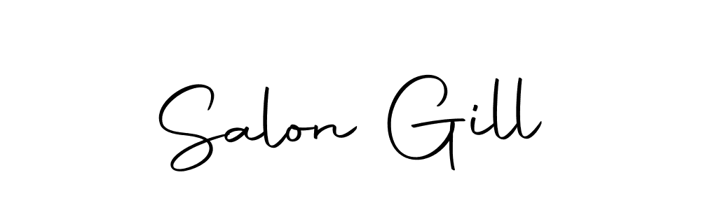 You should practise on your own different ways (Autography-DOLnW) to write your name (Salon Gill) in signature. don't let someone else do it for you. Salon Gill signature style 10 images and pictures png