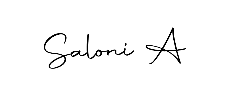 You can use this online signature creator to create a handwritten signature for the name Saloni A. This is the best online autograph maker. Saloni A signature style 10 images and pictures png