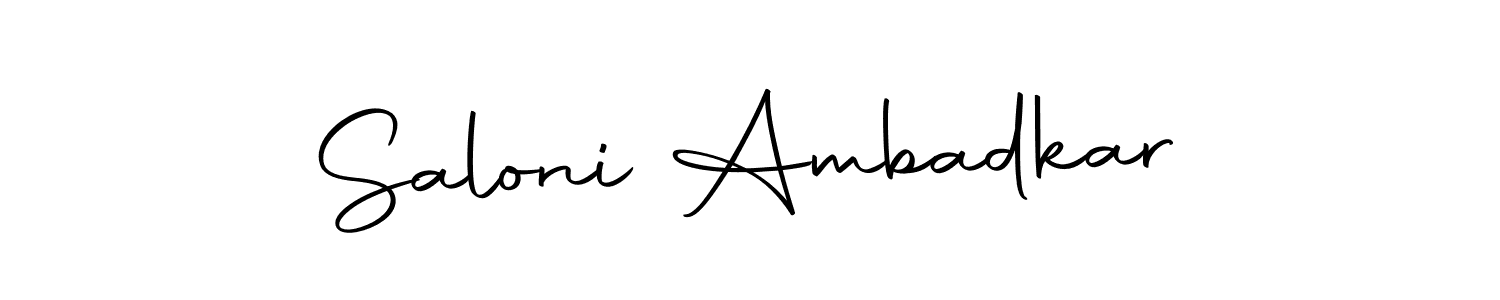 Create a beautiful signature design for name Saloni Ambadkar. With this signature (Autography-DOLnW) fonts, you can make a handwritten signature for free. Saloni Ambadkar signature style 10 images and pictures png