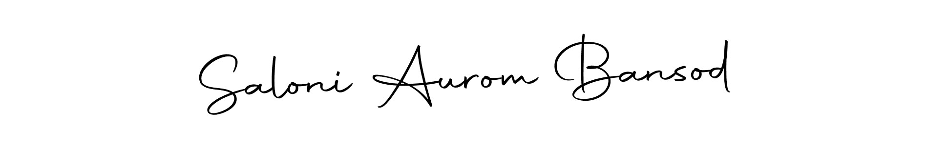 Autography-DOLnW is a professional signature style that is perfect for those who want to add a touch of class to their signature. It is also a great choice for those who want to make their signature more unique. Get Saloni Aurom Bansod name to fancy signature for free. Saloni Aurom Bansod signature style 10 images and pictures png