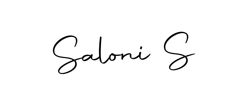 The best way (Autography-DOLnW) to make a short signature is to pick only two or three words in your name. The name Saloni S include a total of six letters. For converting this name. Saloni S signature style 10 images and pictures png