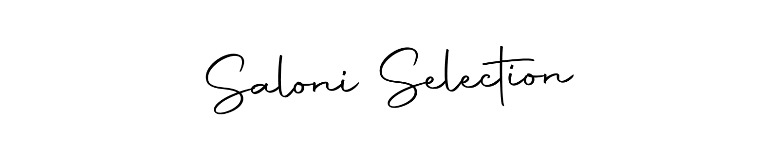 Use a signature maker to create a handwritten signature online. With this signature software, you can design (Autography-DOLnW) your own signature for name Saloni Selection. Saloni Selection signature style 10 images and pictures png
