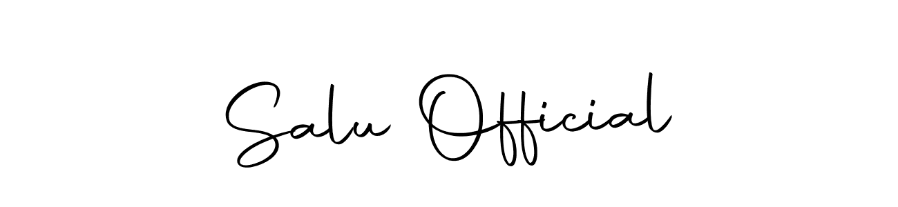 Design your own signature with our free online signature maker. With this signature software, you can create a handwritten (Autography-DOLnW) signature for name Salu Official. Salu Official signature style 10 images and pictures png