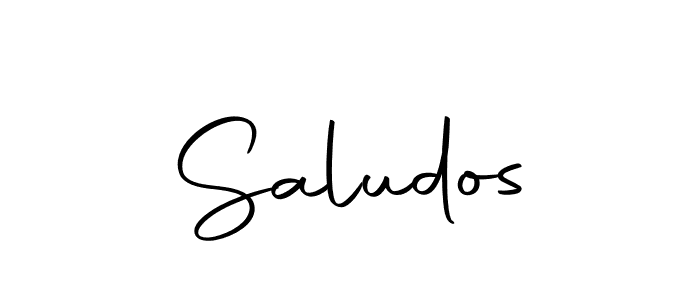 Design your own signature with our free online signature maker. With this signature software, you can create a handwritten (Autography-DOLnW) signature for name Saludos. Saludos signature style 10 images and pictures png