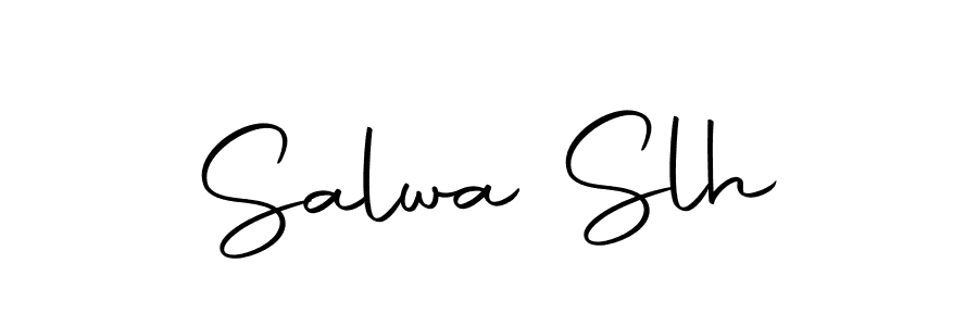 How to make Salwa Slh name signature. Use Autography-DOLnW style for creating short signs online. This is the latest handwritten sign. Salwa Slh signature style 10 images and pictures png