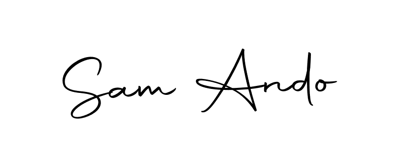 How to make Sam Ando signature? Autography-DOLnW is a professional autograph style. Create handwritten signature for Sam Ando name. Sam Ando signature style 10 images and pictures png