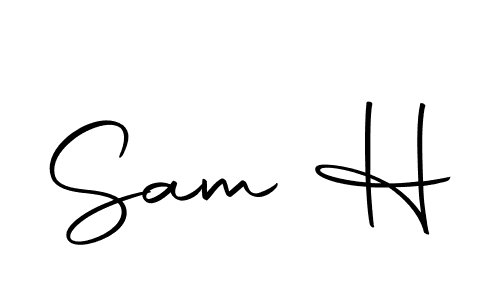 Sam H stylish signature style. Best Handwritten Sign (Autography-DOLnW) for my name. Handwritten Signature Collection Ideas for my name Sam H. Sam H signature style 10 images and pictures png