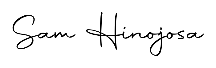 Similarly Autography-DOLnW is the best handwritten signature design. Signature creator online. You can use it as an online autograph creator for name Sam Hinojosa. Sam Hinojosa signature style 10 images and pictures png
