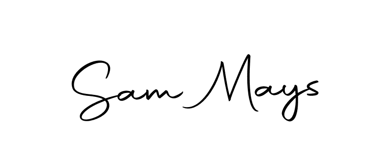 How to make Sam Mays name signature. Use Autography-DOLnW style for creating short signs online. This is the latest handwritten sign. Sam Mays signature style 10 images and pictures png