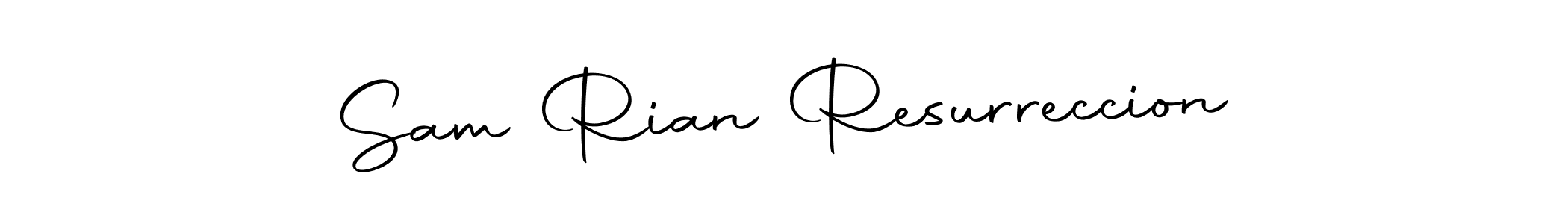 Use a signature maker to create a handwritten signature online. With this signature software, you can design (Autography-DOLnW) your own signature for name Sam Rian Resurreccion. Sam Rian Resurreccion signature style 10 images and pictures png