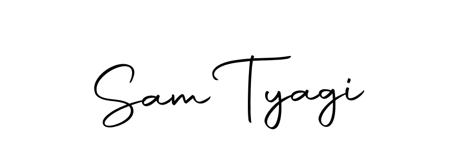 You should practise on your own different ways (Autography-DOLnW) to write your name (Sam Tyagi) in signature. don't let someone else do it for you. Sam Tyagi signature style 10 images and pictures png