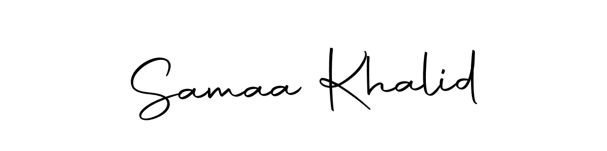 Create a beautiful signature design for name Samaa Khalid. With this signature (Autography-DOLnW) fonts, you can make a handwritten signature for free. Samaa Khalid signature style 10 images and pictures png