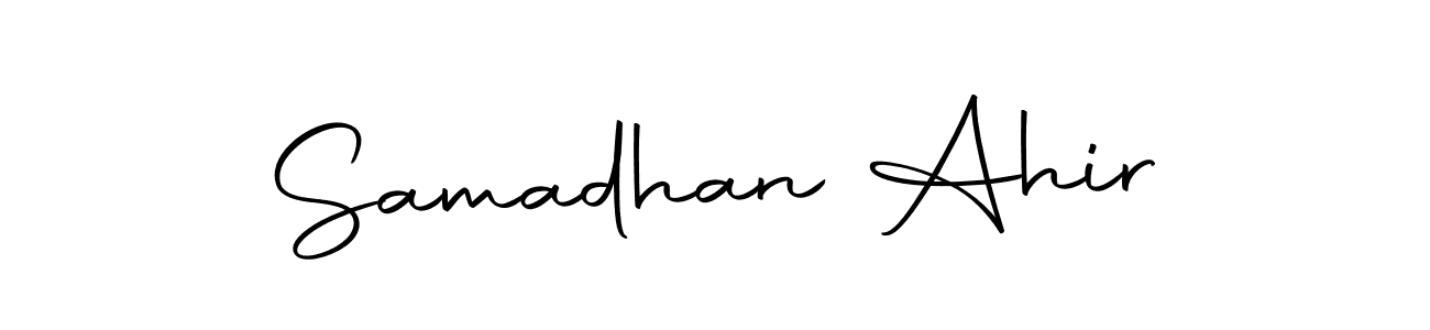 Similarly Autography-DOLnW is the best handwritten signature design. Signature creator online .You can use it as an online autograph creator for name Samadhan Ahir. Samadhan Ahir signature style 10 images and pictures png