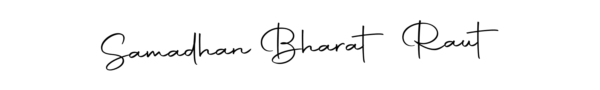 How to make Samadhan Bharat Raut name signature. Use Autography-DOLnW style for creating short signs online. This is the latest handwritten sign. Samadhan Bharat Raut signature style 10 images and pictures png