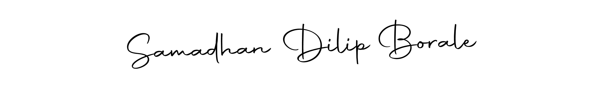 How to make Samadhan Dilip Borale name signature. Use Autography-DOLnW style for creating short signs online. This is the latest handwritten sign. Samadhan Dilip Borale signature style 10 images and pictures png