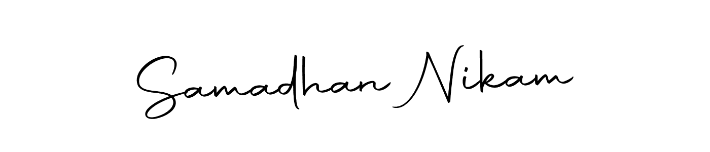 Design your own signature with our free online signature maker. With this signature software, you can create a handwritten (Autography-DOLnW) signature for name Samadhan Nikam. Samadhan Nikam signature style 10 images and pictures png