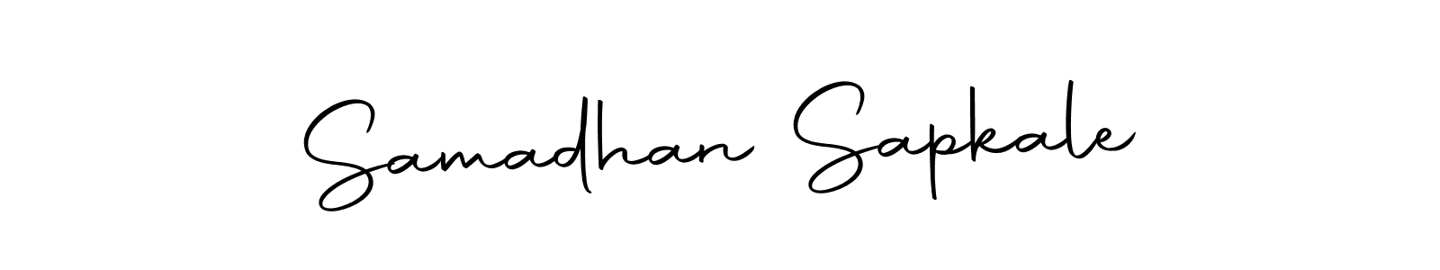You should practise on your own different ways (Autography-DOLnW) to write your name (Samadhan Sapkale) in signature. don't let someone else do it for you. Samadhan Sapkale signature style 10 images and pictures png