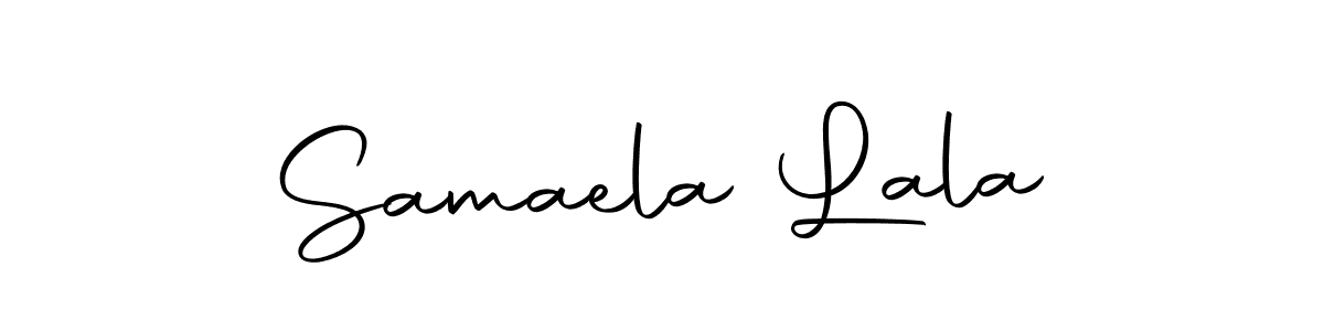 You should practise on your own different ways (Autography-DOLnW) to write your name (Samaela Lala) in signature. don't let someone else do it for you. Samaela Lala signature style 10 images and pictures png