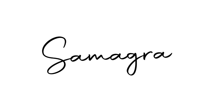Design your own signature with our free online signature maker. With this signature software, you can create a handwritten (Autography-DOLnW) signature for name Samagra. Samagra signature style 10 images and pictures png