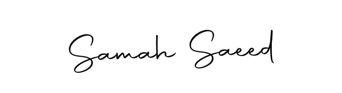 Create a beautiful signature design for name Samah Saeed. With this signature (Autography-DOLnW) fonts, you can make a handwritten signature for free. Samah Saeed signature style 10 images and pictures png