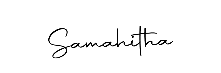 Create a beautiful signature design for name Samahitha. With this signature (Autography-DOLnW) fonts, you can make a handwritten signature for free. Samahitha signature style 10 images and pictures png