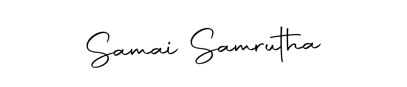 Make a beautiful signature design for name Samai Samrutha. Use this online signature maker to create a handwritten signature for free. Samai Samrutha signature style 10 images and pictures png