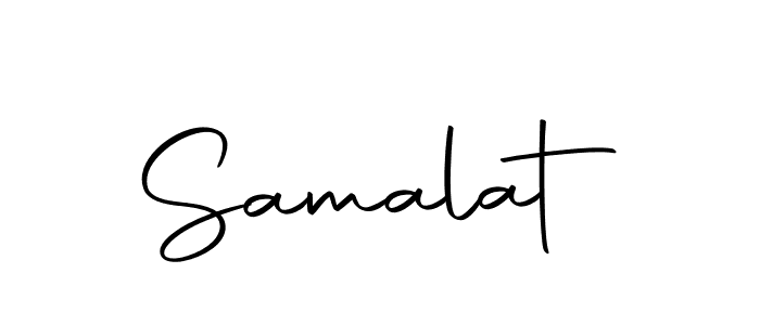 You should practise on your own different ways (Autography-DOLnW) to write your name (Samalat) in signature. don't let someone else do it for you. Samalat signature style 10 images and pictures png