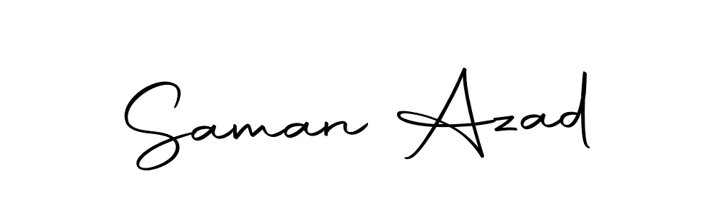 Make a beautiful signature design for name Saman Azad. With this signature (Autography-DOLnW) style, you can create a handwritten signature for free. Saman Azad signature style 10 images and pictures png